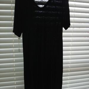 Eileen Fisher Black Midi Dress